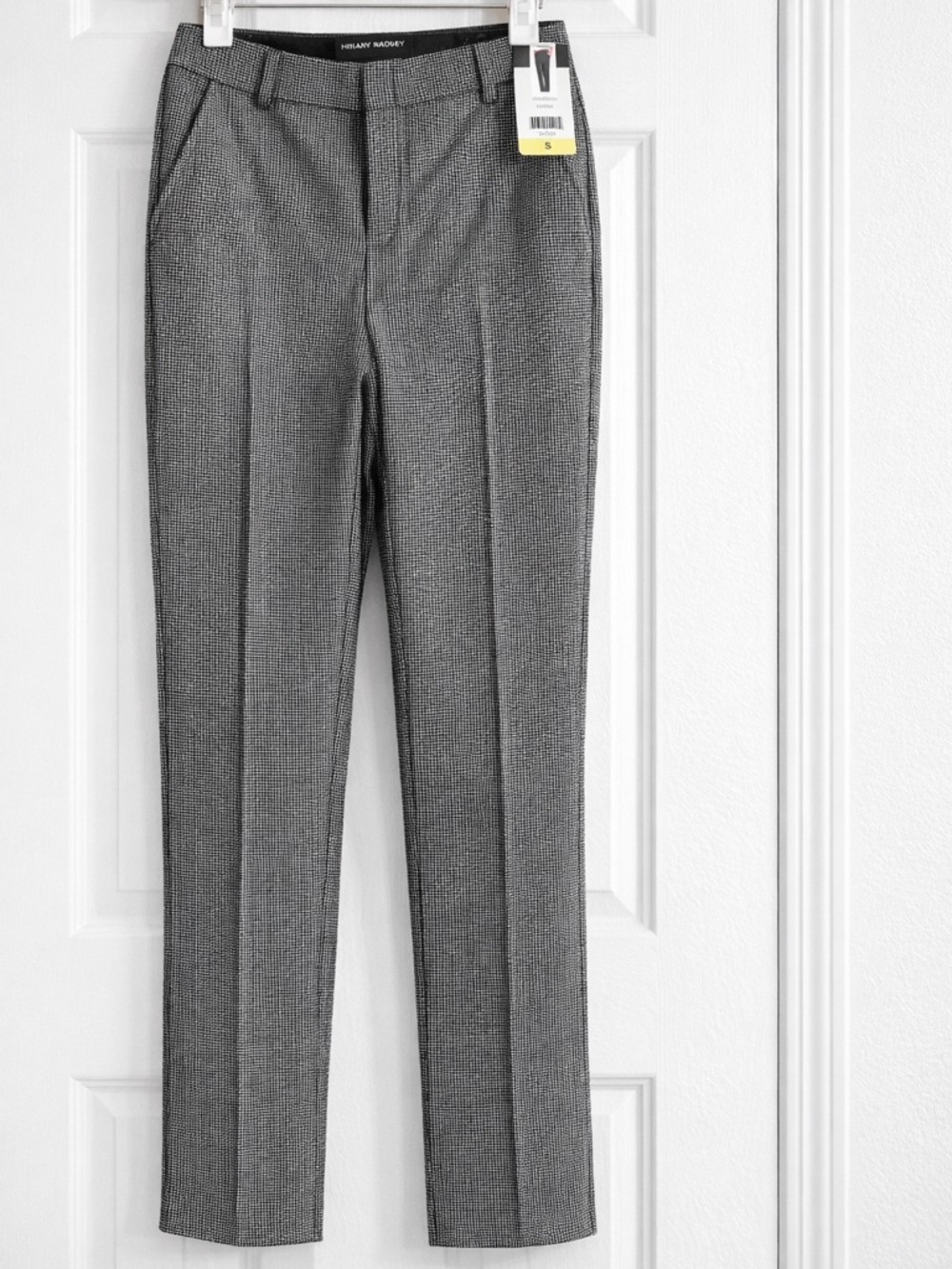 Hilary Radley Pull On Dress Pants Houndstooth Slim Work Pants S NWT 29 Inseam